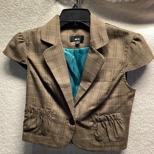 BCX size M brown plaid